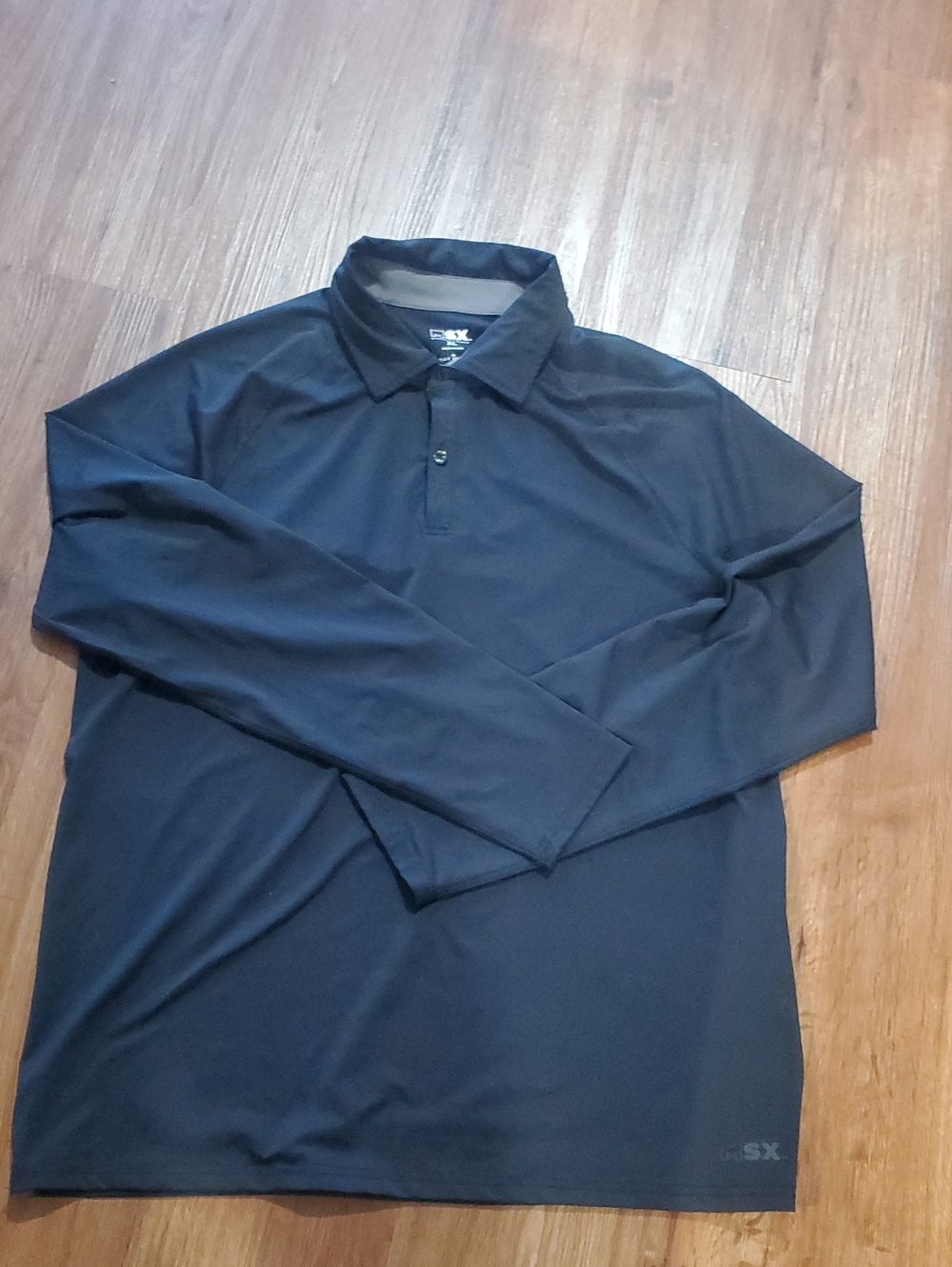 SX Active Long-Sleeve Polo - Black